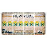New York Excelsior Cut License Plate Strips (Set of 8) Emoji - Crying