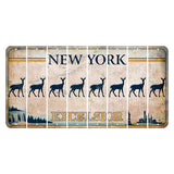 New York Excelsior Cut License Plate Strips (Set of 8) Doe