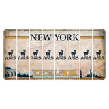 New York Excelsior Cut License Plate Strips (Set of 8) Zodiac Sign - Aries