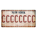 New York Statue of Liberty Cut License Plate Strips (Set of 8) C