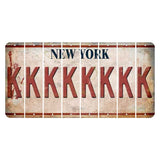 New York Statue of Liberty Cut License Plate Strips (Set of 8) K