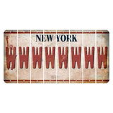 New York Statue of Liberty Cut License Plate Strips (Set of 8) W