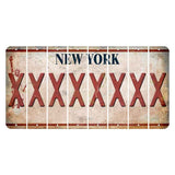 New York Statue of Liberty Cut License Plate Strips (Set of 8) X