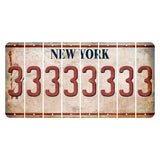 New York Statue of Liberty Cut License Plate Strips (Set of 8) 3