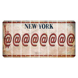 New York Statue of Liberty Cut License Plate Strips (Set of 8) At Sign