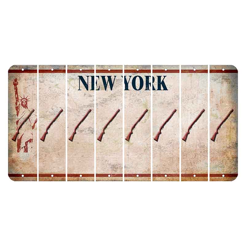 New York Statue of Liberty Cut License Plate Strips (Set of 8) Shotgun