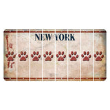 New York Statue of Liberty Cut License Plate Strips (Set of 8) Dog Paw