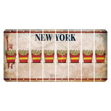 New York Statue of Liberty Cut License Plate Strips (Set of 8) French Fries