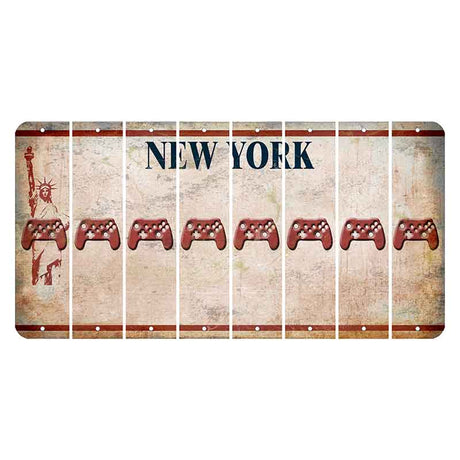 New York Statue of Liberty Cut License Plate Strips (Set of 8) X Controller