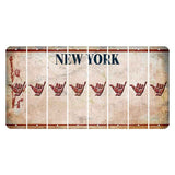 New York Statue of Liberty Cut License Plate Strips (Set of 8) Hang Loose