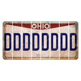 Ohio Pride Cut License Plate Strips (Set of 8) D