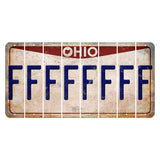 Ohio Pride Cut License Plate Strips (Set of 8) F