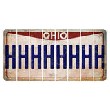Ohio Pride Cut License Plate Strips (Set of 8) H