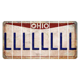 Ohio Pride Cut License Plate Strips (Set of 8) L