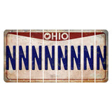 Ohio Pride Cut License Plate Strips (Set of 8) N