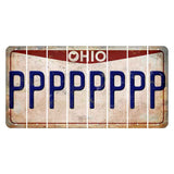 Ohio Pride Cut License Plate Strips (Set of 8) P
