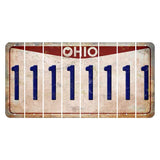 Ohio Pride Cut License Plate Strips (Set of 8) 1