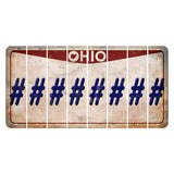 Ohio Pride Cut License Plate Strips (Set of 8) Hashtag