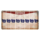 Ohio Pride Cut License Plate Strips (Set of 8) Pumpkin