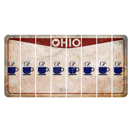 Ohio Pride Cut License Plate Strips (Set of 8) Coffee Mug