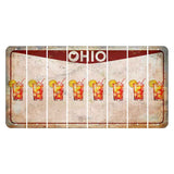 Ohio Pride Cut License Plate Strips (Set of 8) Cocktail