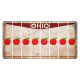 Ohio Pride Cut License Plate Strips (Set of 8) Apple