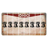 Ohio Pride Cut License Plate Strips (Set of 8) Liberty Bell