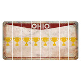 Ohio Pride Cut License Plate Strips (Set of 8) Trophy