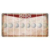 Ohio Pride Cut License Plate Strips (Set of 8) Golfball