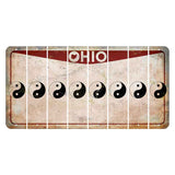 Ohio Pride Cut License Plate Strips (Set of 8) Yin Yang