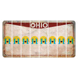 Ohio Pride Cut License Plate Strips (Set of 8) Emoji - Crying