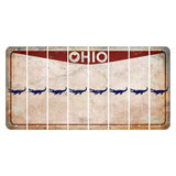 Ohio Pride Cut License Plate Strips (Set of 8) Alligator
