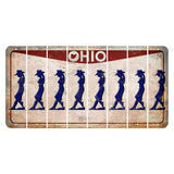 Ohio Pride Cut License Plate Strips (Set of 8) Cowgirl - Leaning