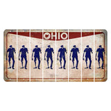 Ohio Pride Cut License Plate Strips (Set of 8) Zombie