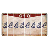 Ohio Pride Cut License Plate Strips (Set of 8) Praying Hands