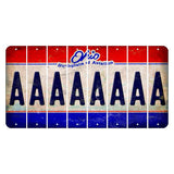 Ohio Sunburst Cut License Plate Strips (Set of 8) A