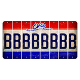 Ohio Sunburst Cut License Plate Strips (Set of 8) B