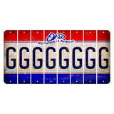 Ohio Sunburst Cut License Plate Strips (Set of 8) G