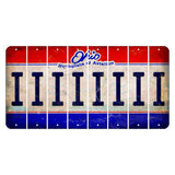 Ohio Sunburst Cut License Plate Strips (Set of 8) I