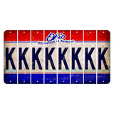Ohio Sunburst Cut License Plate Strips (Set of 8) K