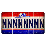 Ohio Sunburst Cut License Plate Strips (Set of 8) N