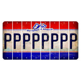 Ohio Sunburst Cut License Plate Strips (Set of 8) P