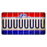 Ohio Sunburst Cut License Plate Strips (Set of 8) U