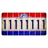 Ohio Sunburst Cut License Plate Strips (Set of 8) 1