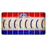 Ohio Sunburst Cut License Plate Strips (Set of 8) Parenthesis - Left