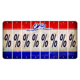 Ohio Sunburst Cut License Plate Strips (Set of 8) Percent Sign