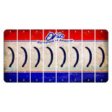 Ohio Sunburst Cut License Plate Strips (Set of 8) Parenthesis - Right