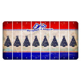 Ohio Sunburst Cut License Plate Strips (Set of 8) Christmas Tree