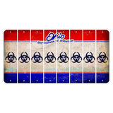 Ohio Sunburst Cut License Plate Strips (Set of 8) Radioactive
