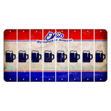 Ohio Sunburst Cut License Plate Strips (Set of 8) Beer Mug